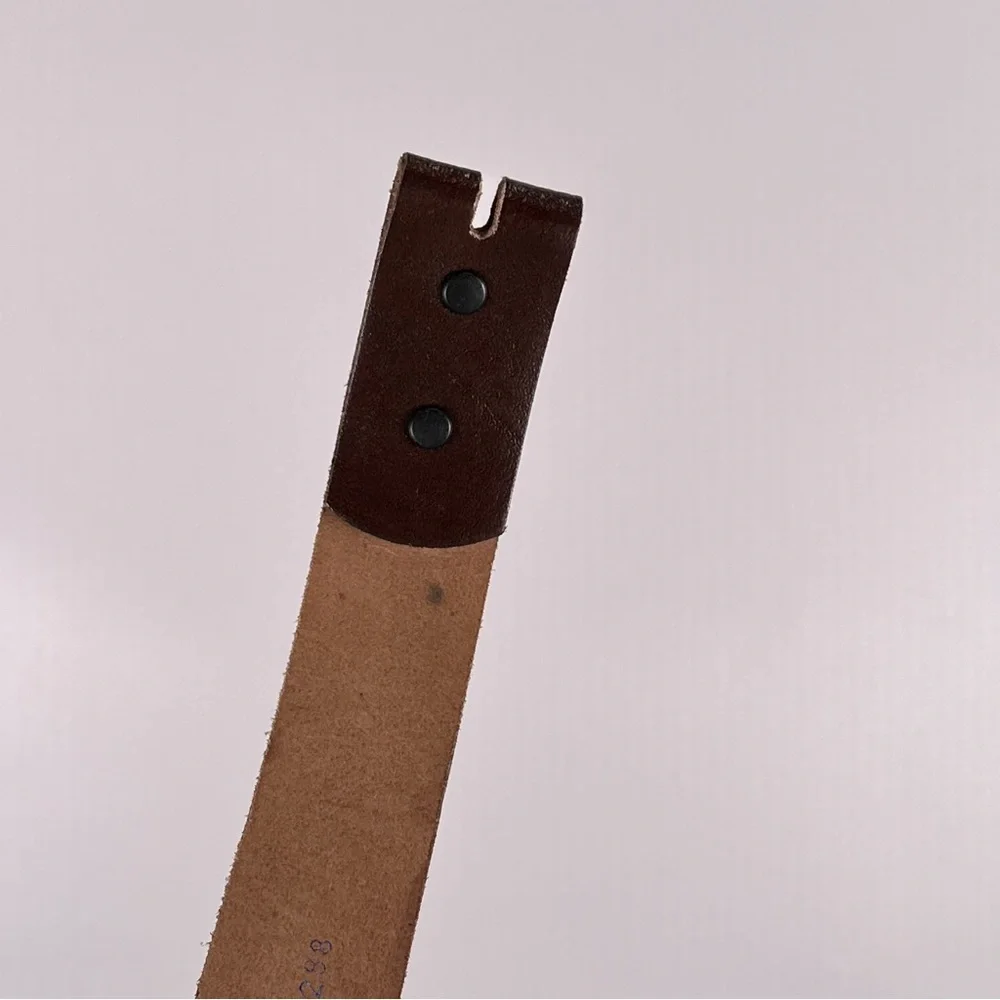 Made In USA Mens Leather Belt Brown Oil Tan Top Grain Size 38